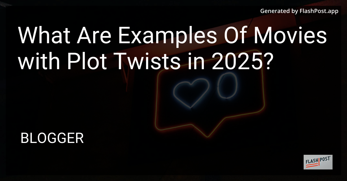 Movies with Plot Twists