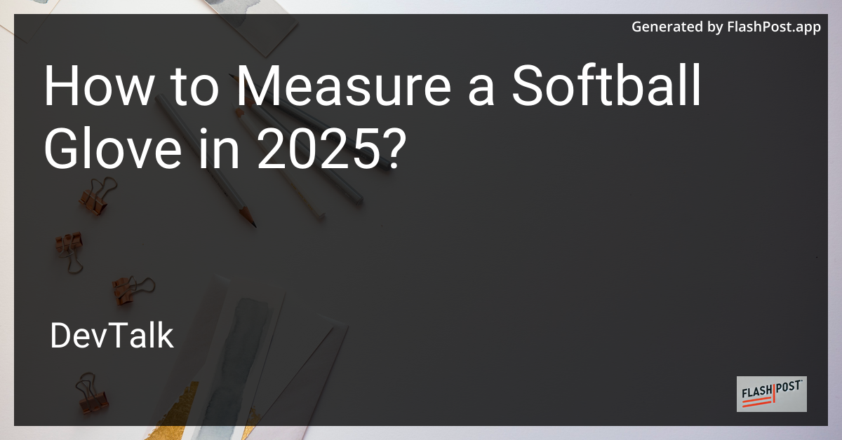 how to measure a softball glove in 2025?