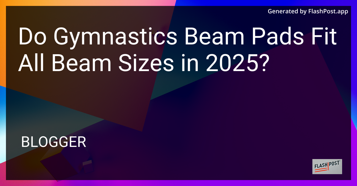 Gymnastics Beam and Pads