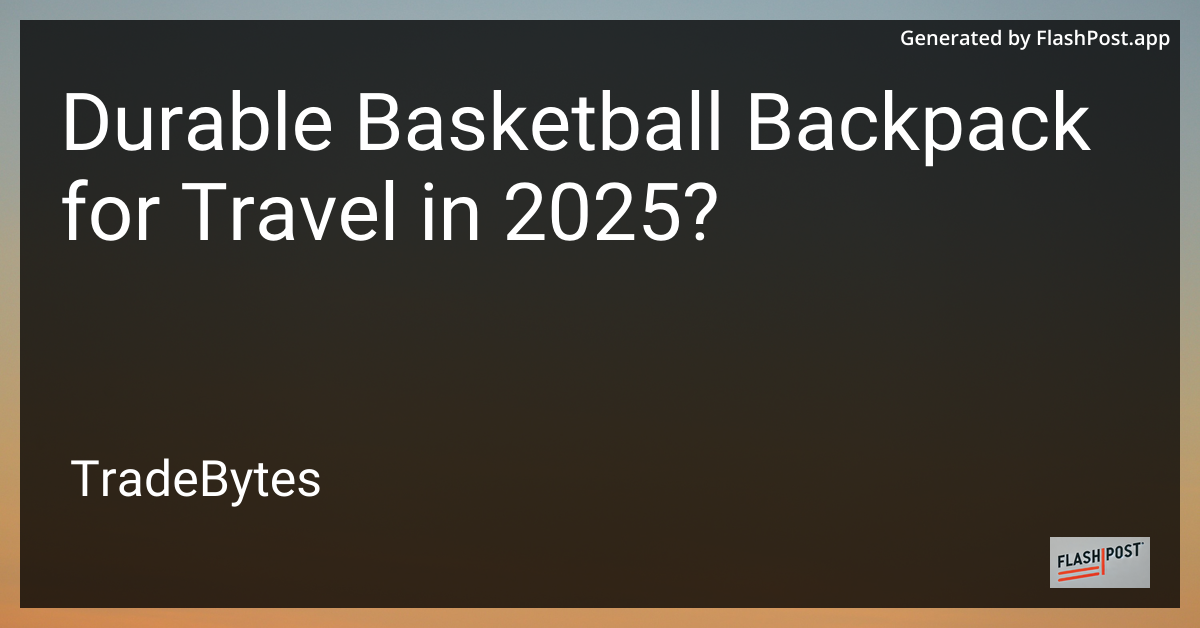 Durable Basketball Backpack for Travel