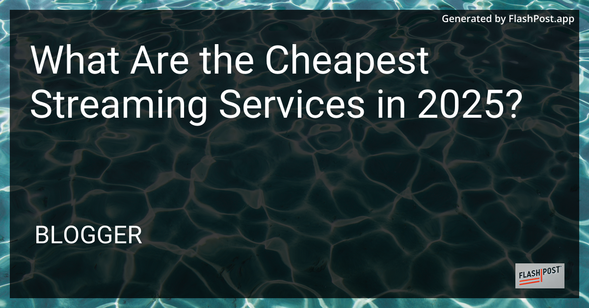 Streaming Services