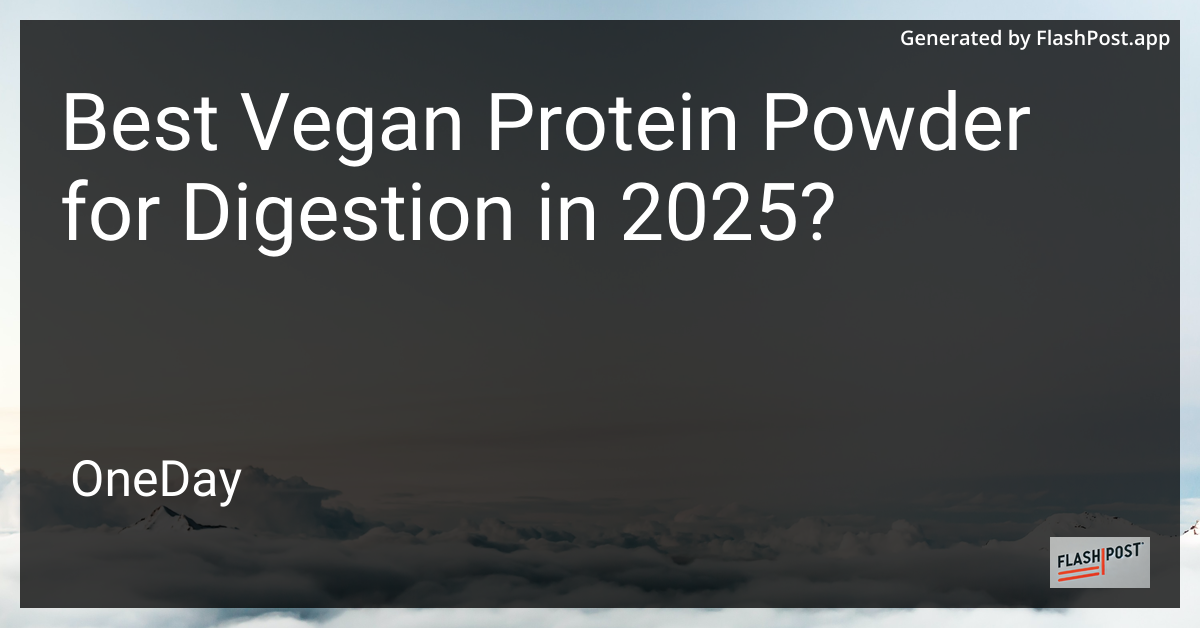 Best Vegan Protein Powder