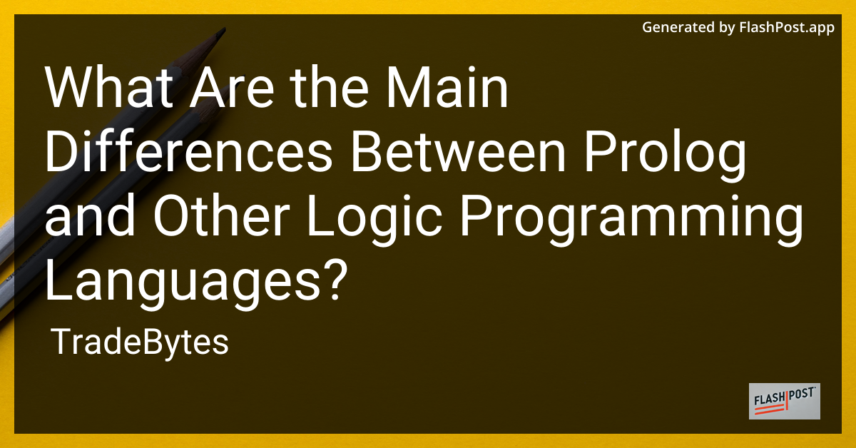 Prolog and Logic Programming