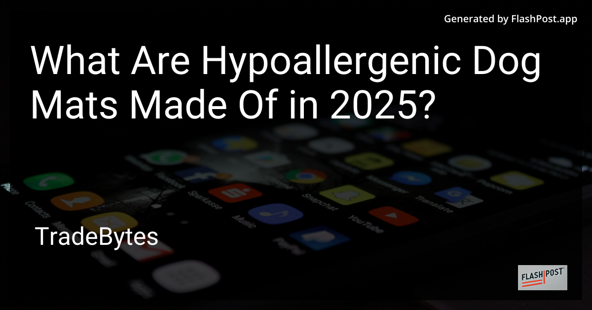 Hypoallergenic Dog Mats