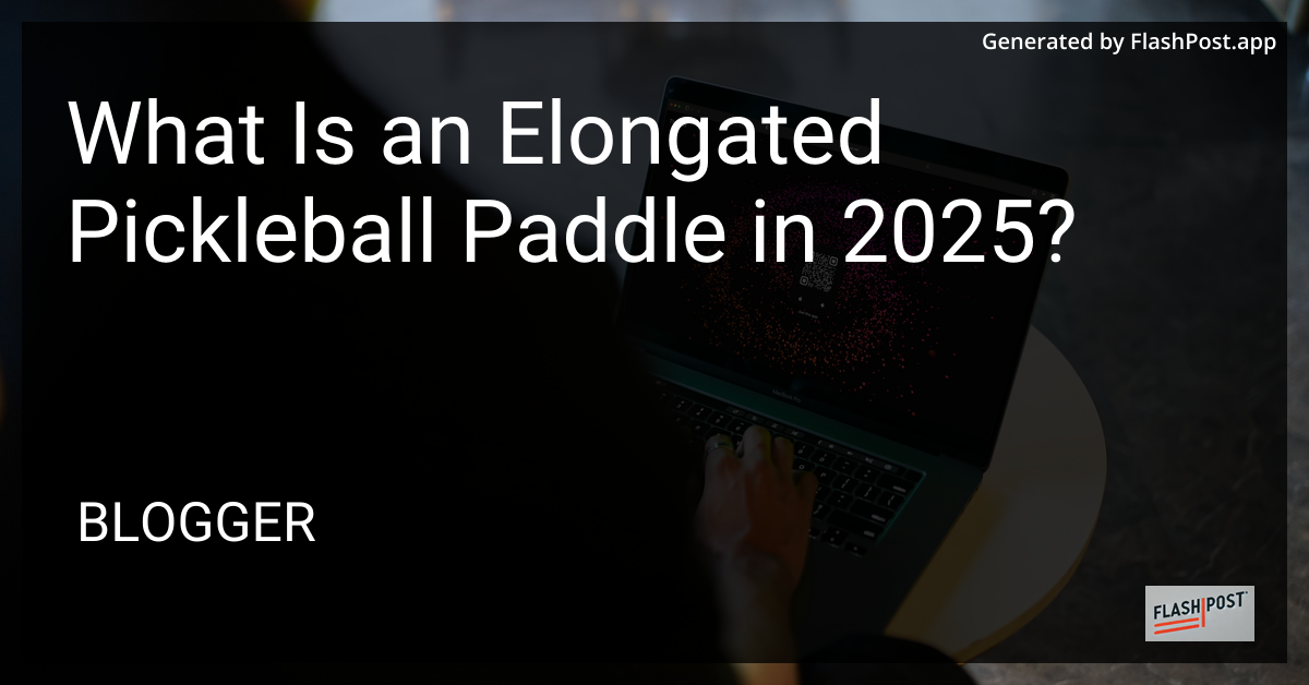 Elongated Pickleball Paddle