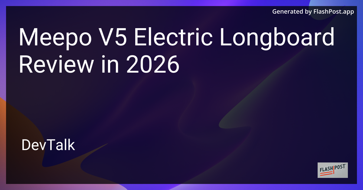 Meepo V5 Electric Longboard Review in 2026