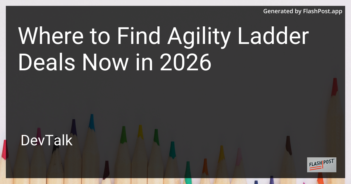 Where to Find Agility Ladder Deals Now in 2026
