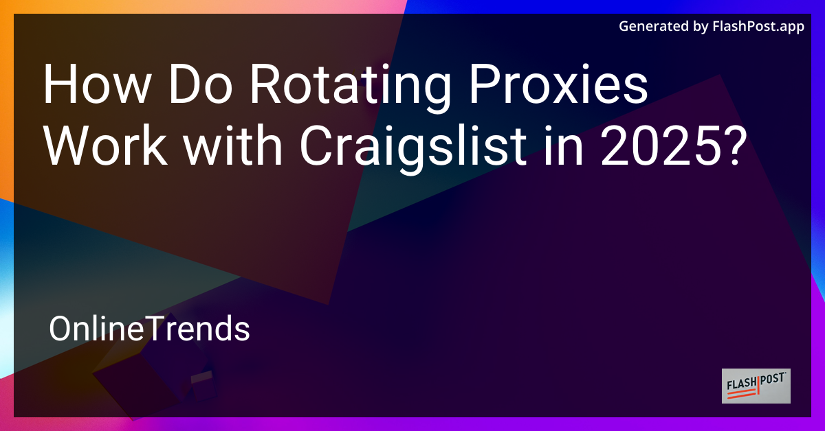 Rotating Proxies with Craigslist