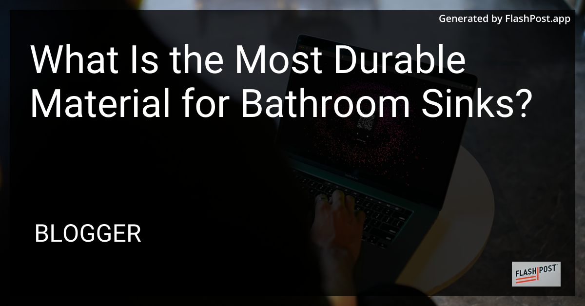 Durable Bathroom Sink
