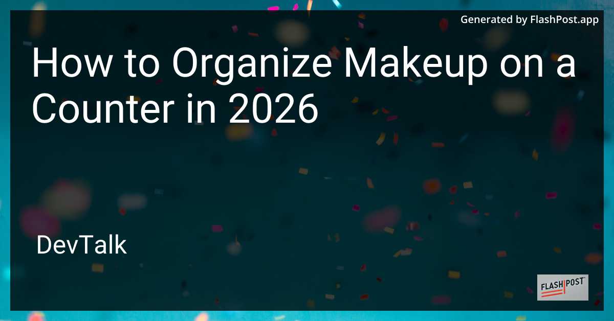How to Organize Makeup on a Counter in 2026