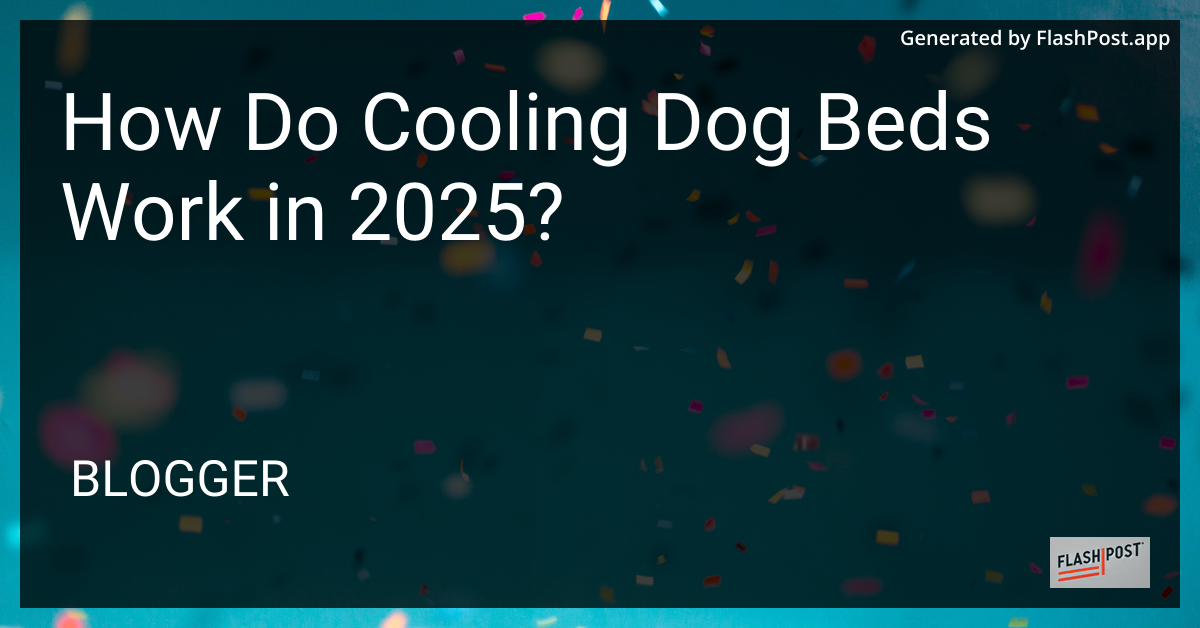 Cooling Dog Bed