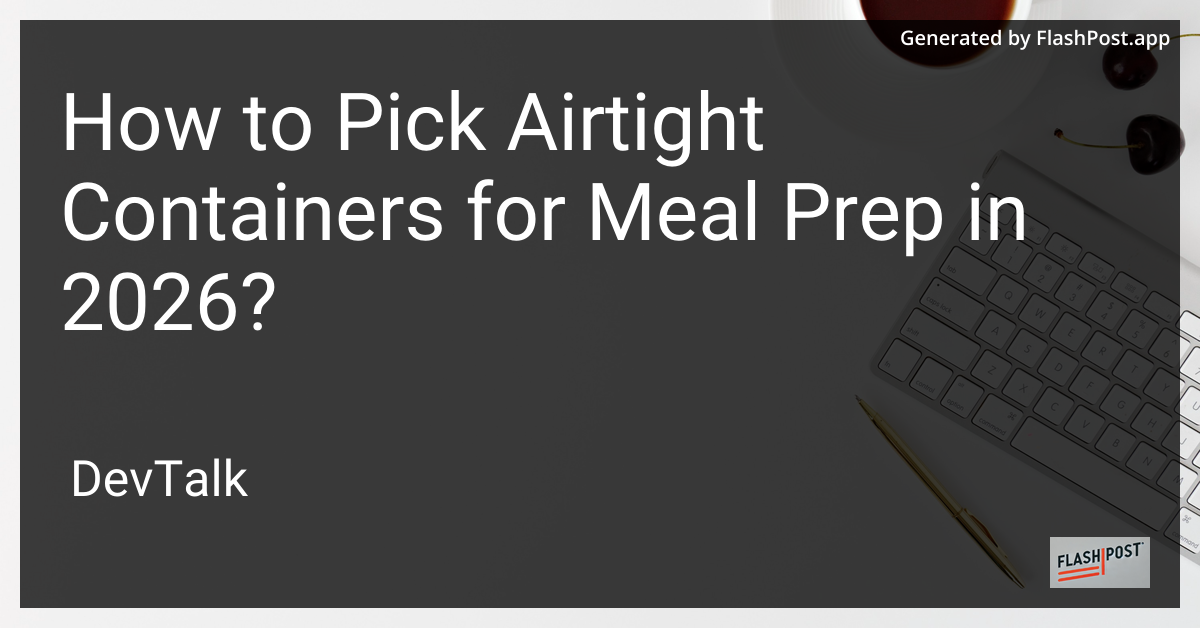How to Pick Airtight Containers for Meal Prep in 2026?