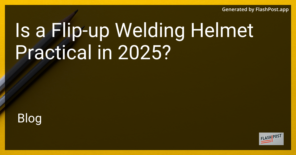 Flip-Up Welding Helmet