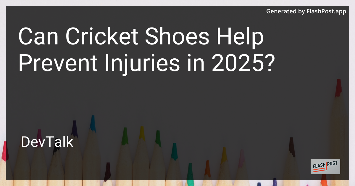 can cricket shoes help prevent injuries in 2025?