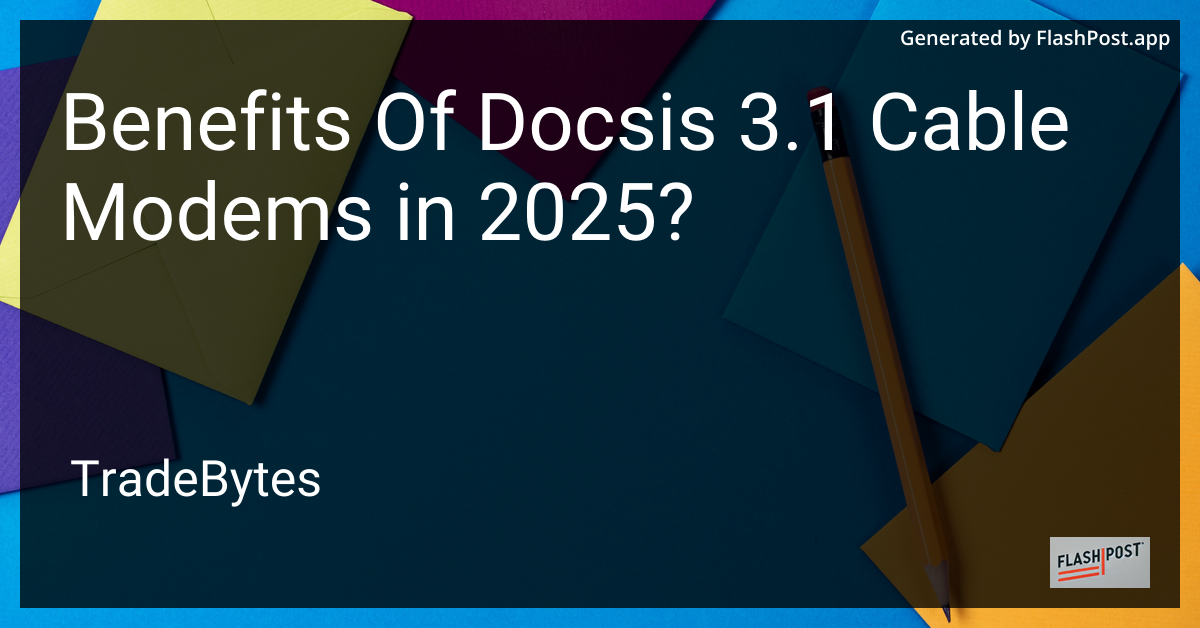 Docsis 3.1 Cable Modem