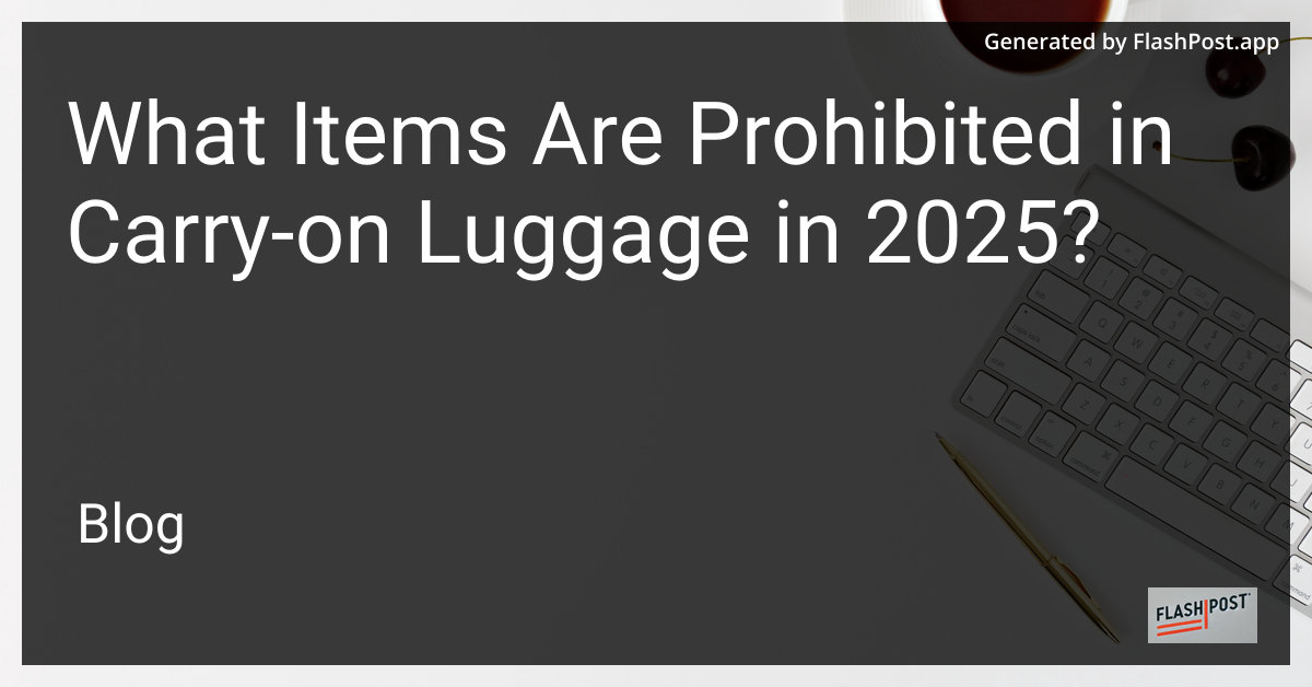 Prohibited Items in Carry-On Luggage 2025