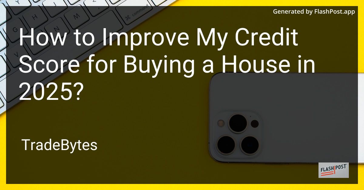 Improve Your Credit Score for Home Buying