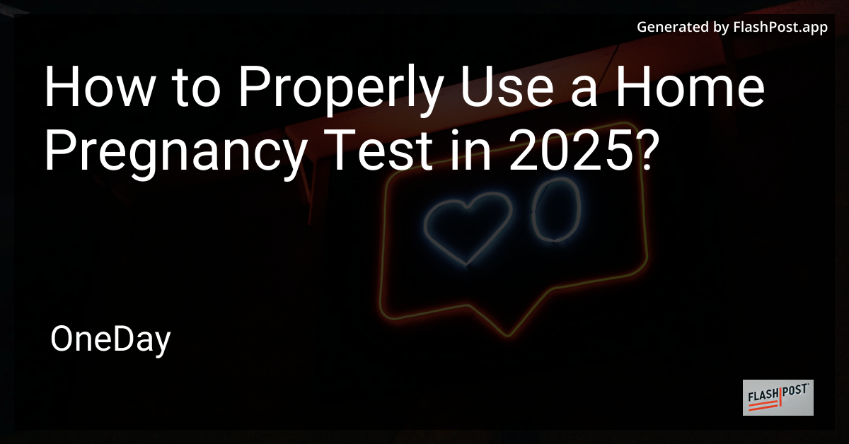 Home Pregnancy Test