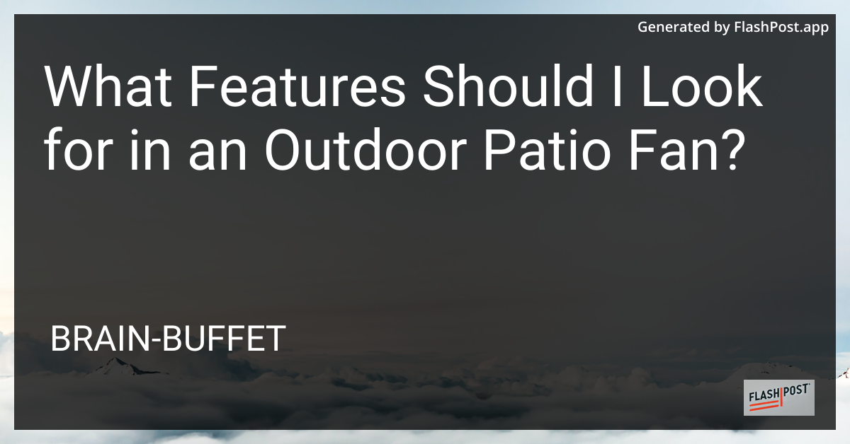 Outdoor Patio Fan