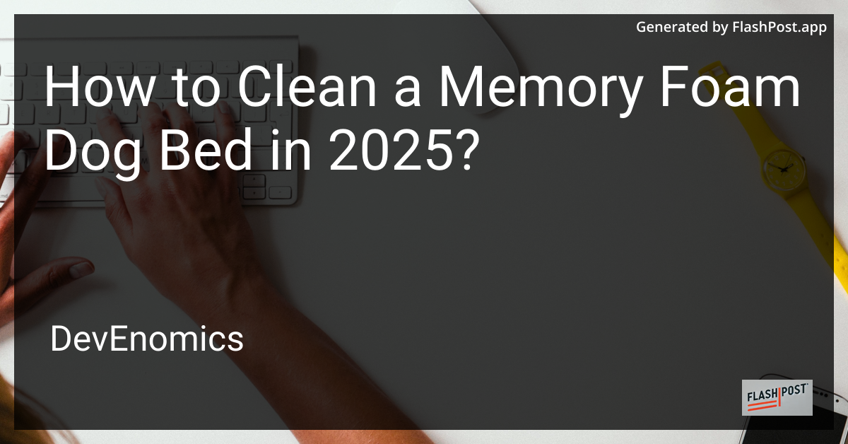 How to Clean a Memory Foam Dog Bed in 2025?