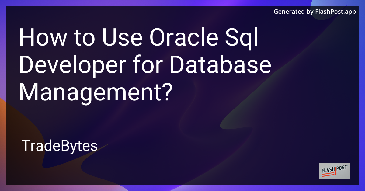 Oracle SQL Developer