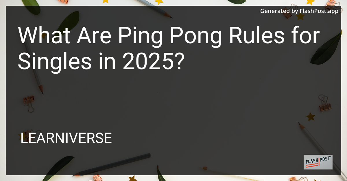 Ping Pong Table