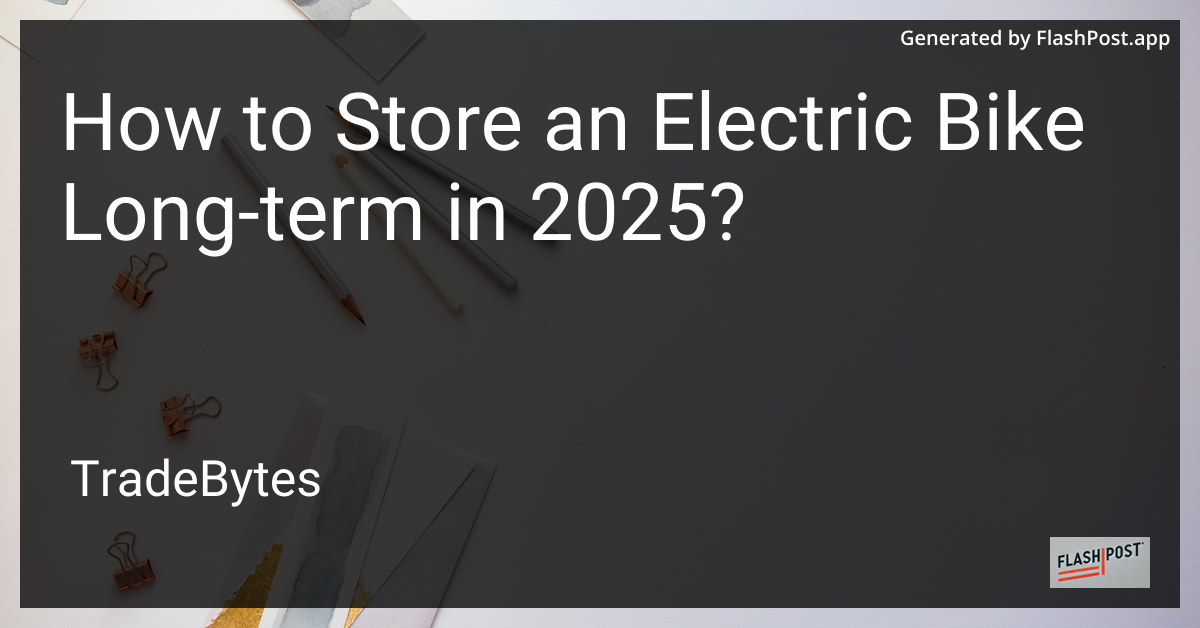 Electric Bike Storage