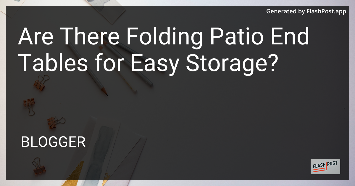 Folding Patio End Tables