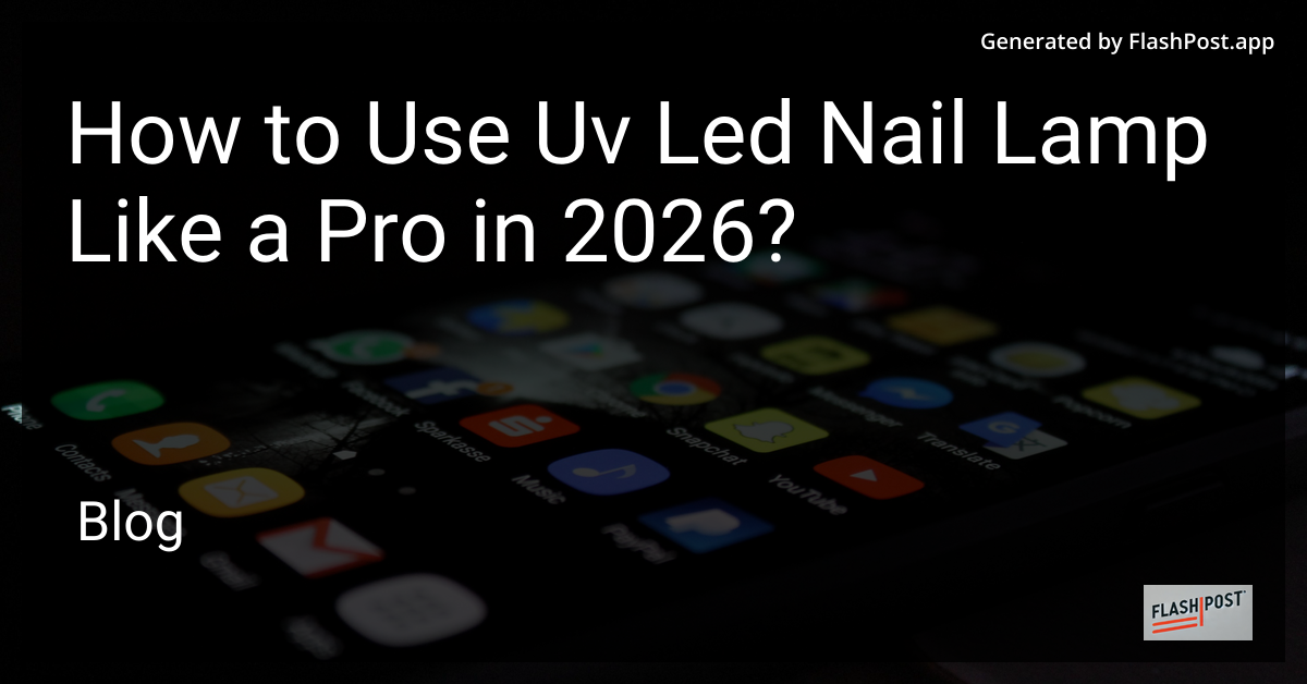 How to Use Uv Led Nail Lamp Like a Pro in 2026?