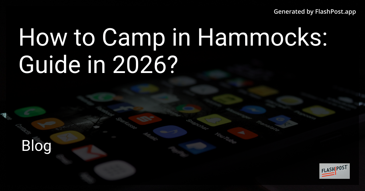 How to Camp in Hammocks: Guide in 2026?
