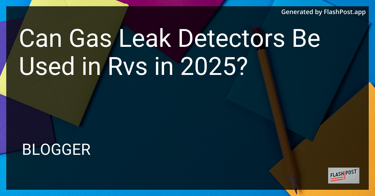 Gas Leak Detector in RV