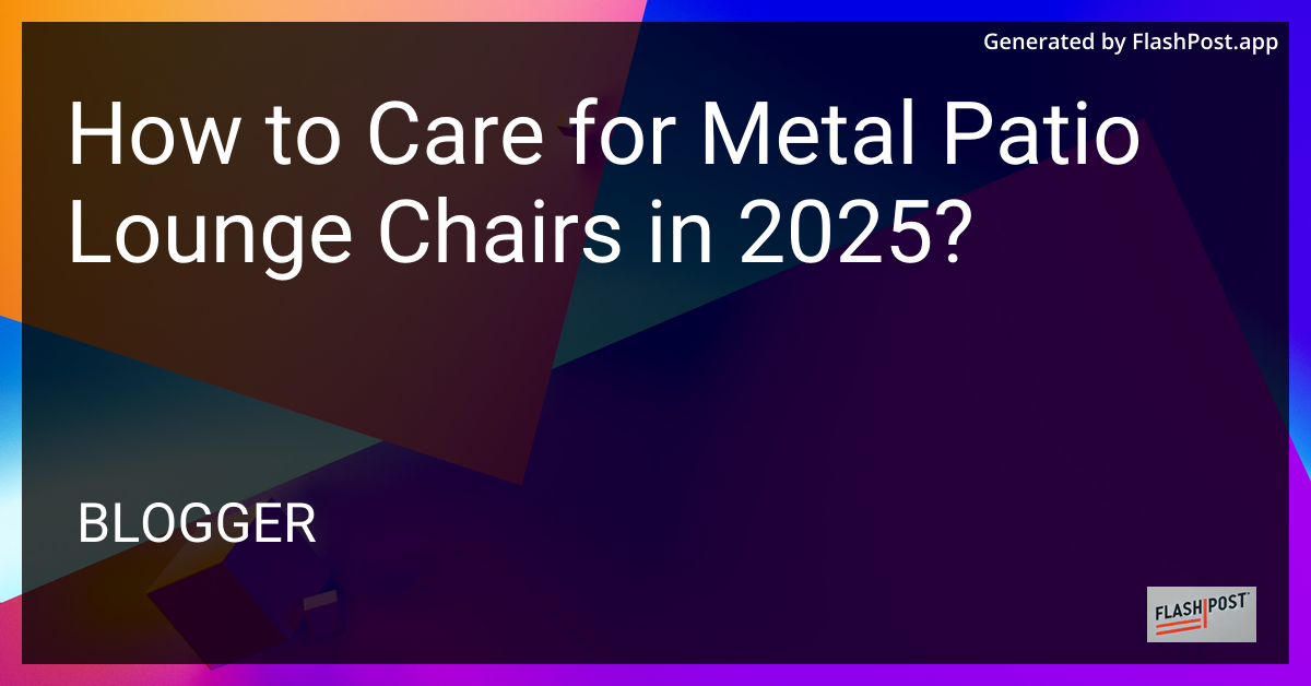 Metal Patio Lounge Chairs