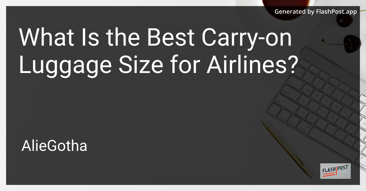 What Is the Best Carry-on Luggage Size for Airlines?