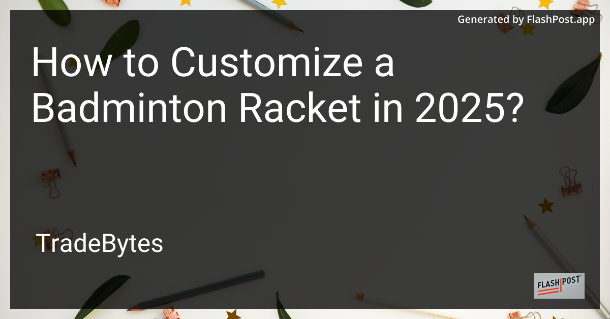 Custom Badminton Racket