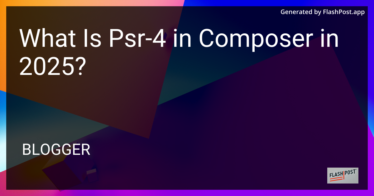 PSR-4 in Composer