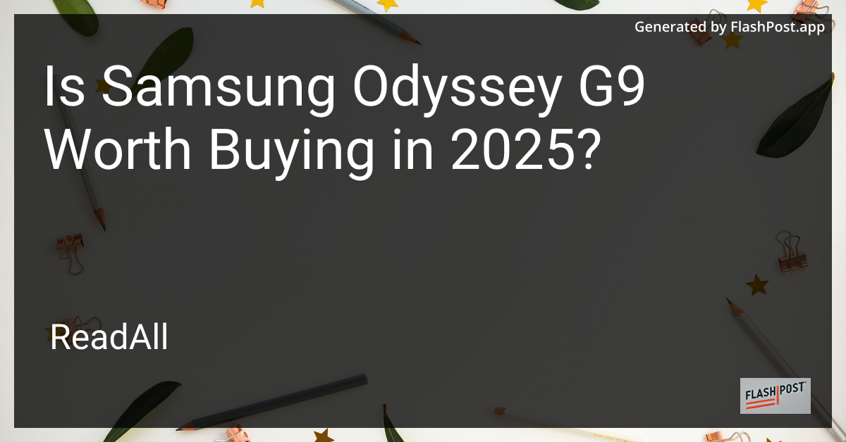Samsung Odyssey G9