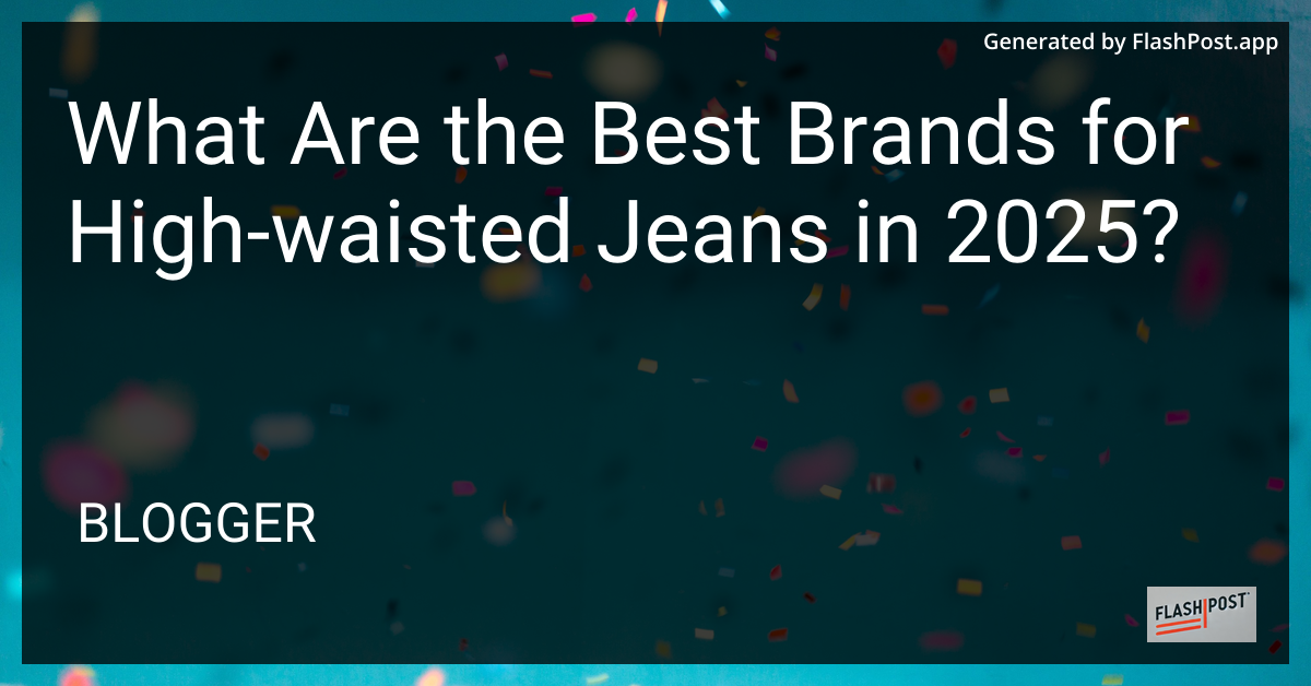 High-Waisted Jeans Fashion