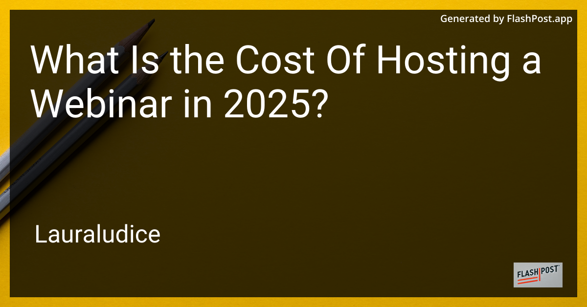 Webinar Hosting