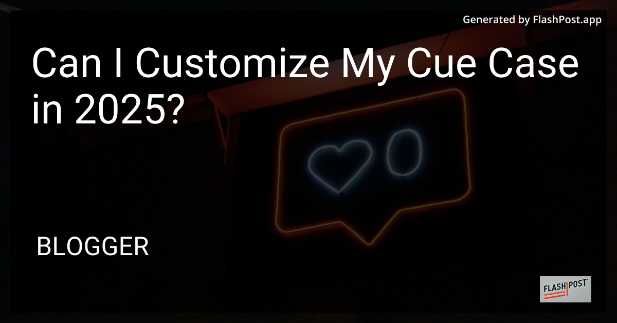 Custom Cue Case