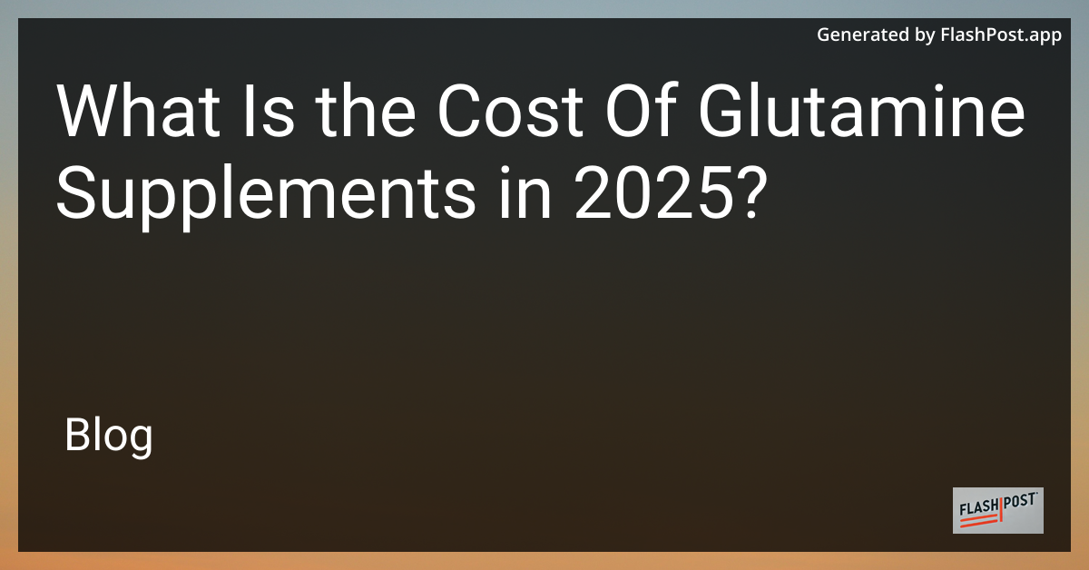Glutamine Supplements