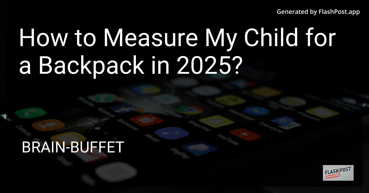 Measure Your Child for a Backpack
