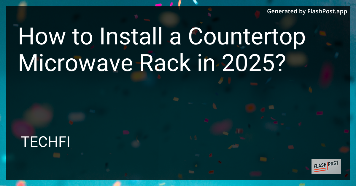 Countertop Microwave Rack Installation