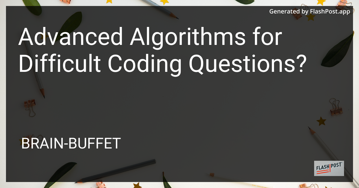 Advanced Algorithms
