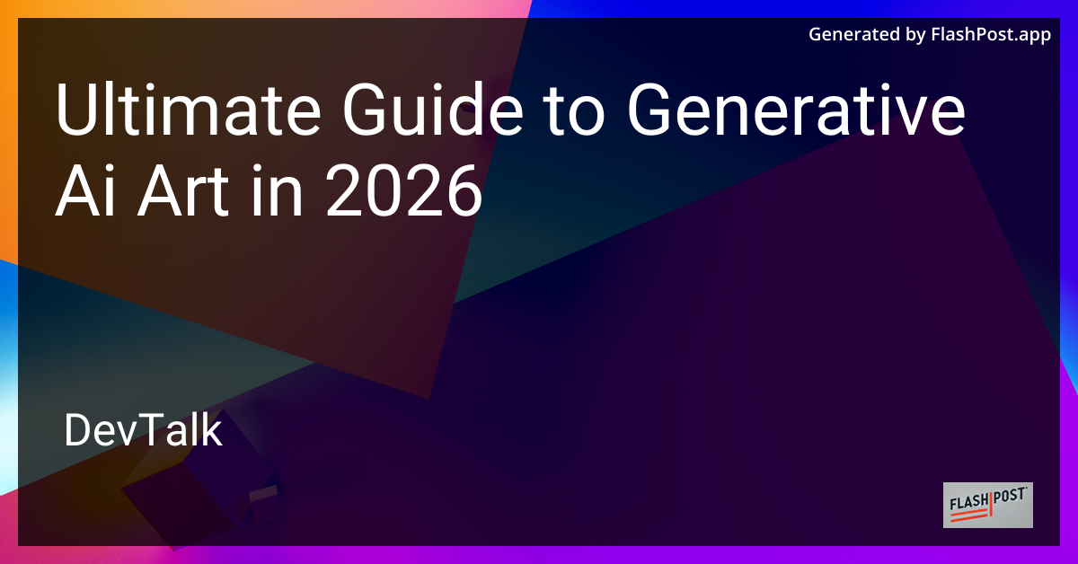 Ultimate Guide to Generative Ai Art in 2026