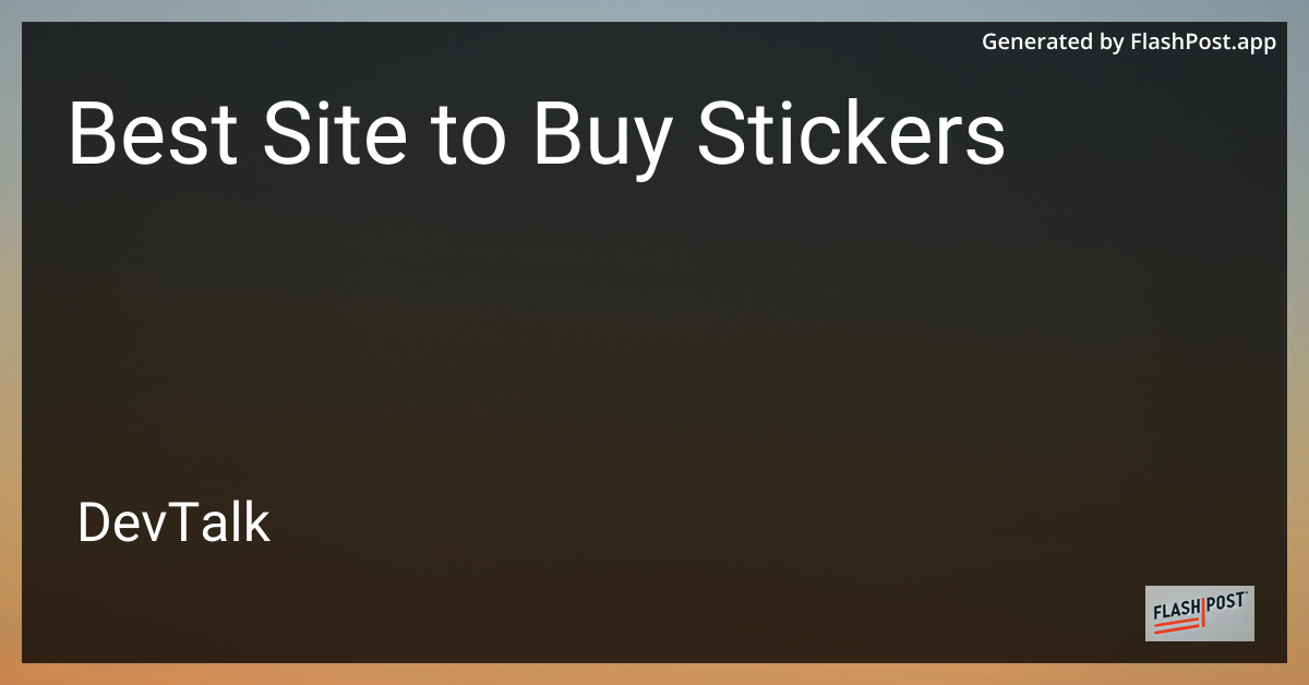 Best Site to Buy Stickers