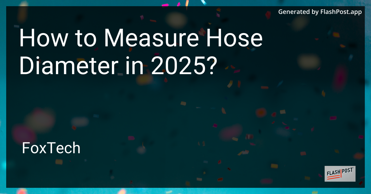 Measuring Hose Diameter