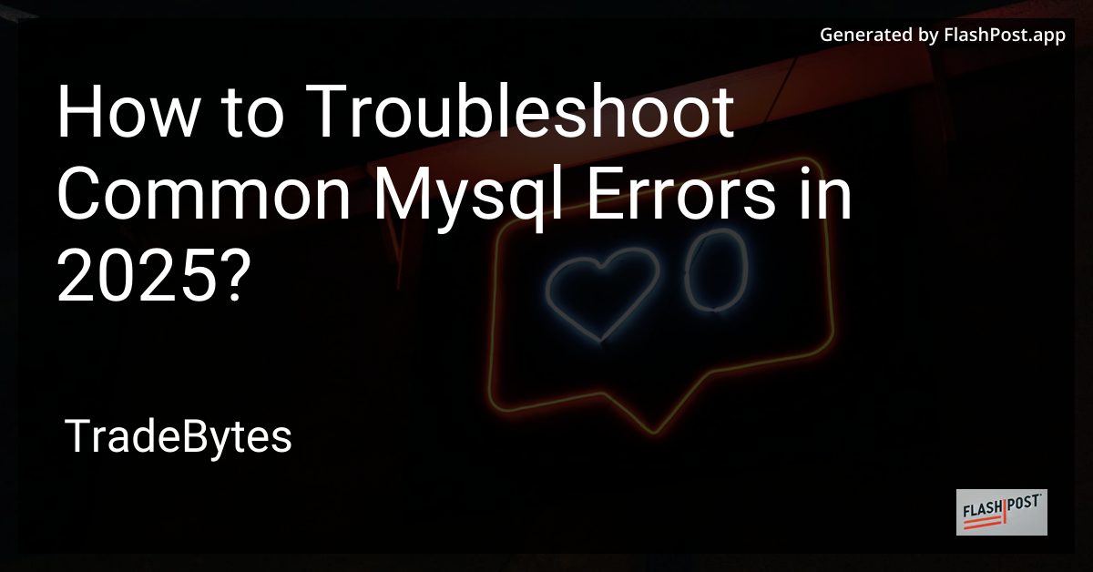 MySQL Troubleshooting