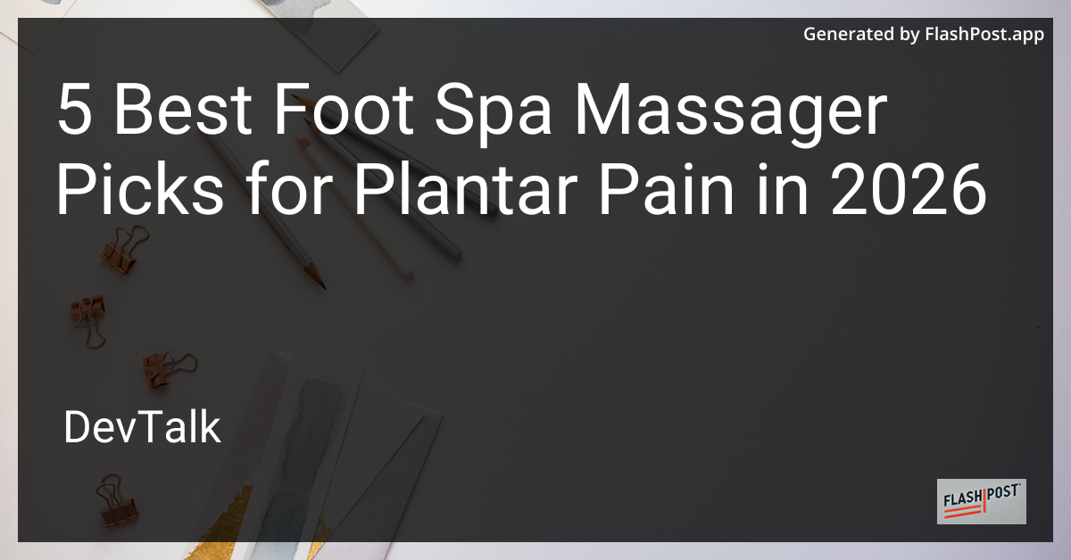5 Best Foot Spa Massager Picks for Plantar Pain in 2026