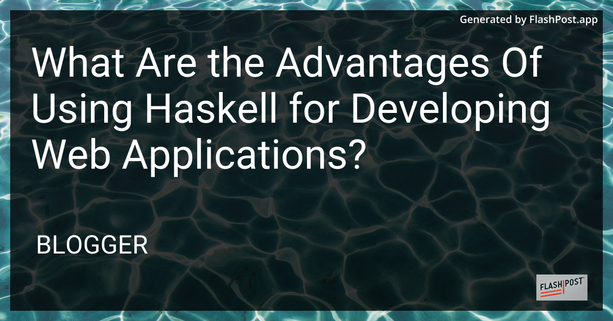 Haskell Web Development