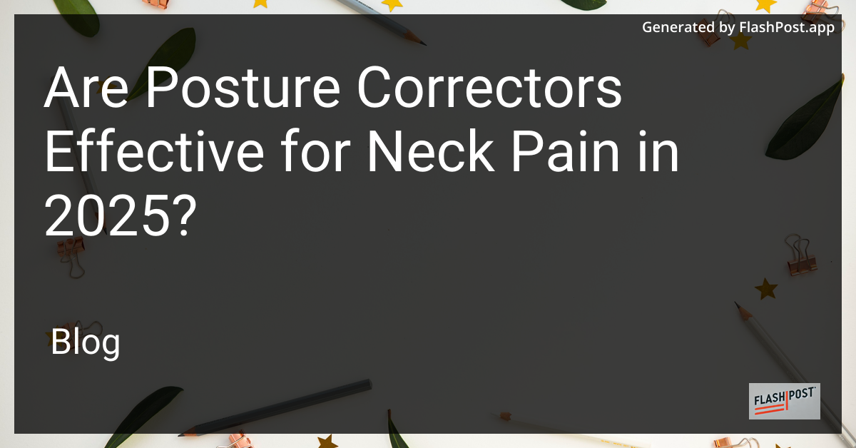 Posture Corrector for Neck Pain